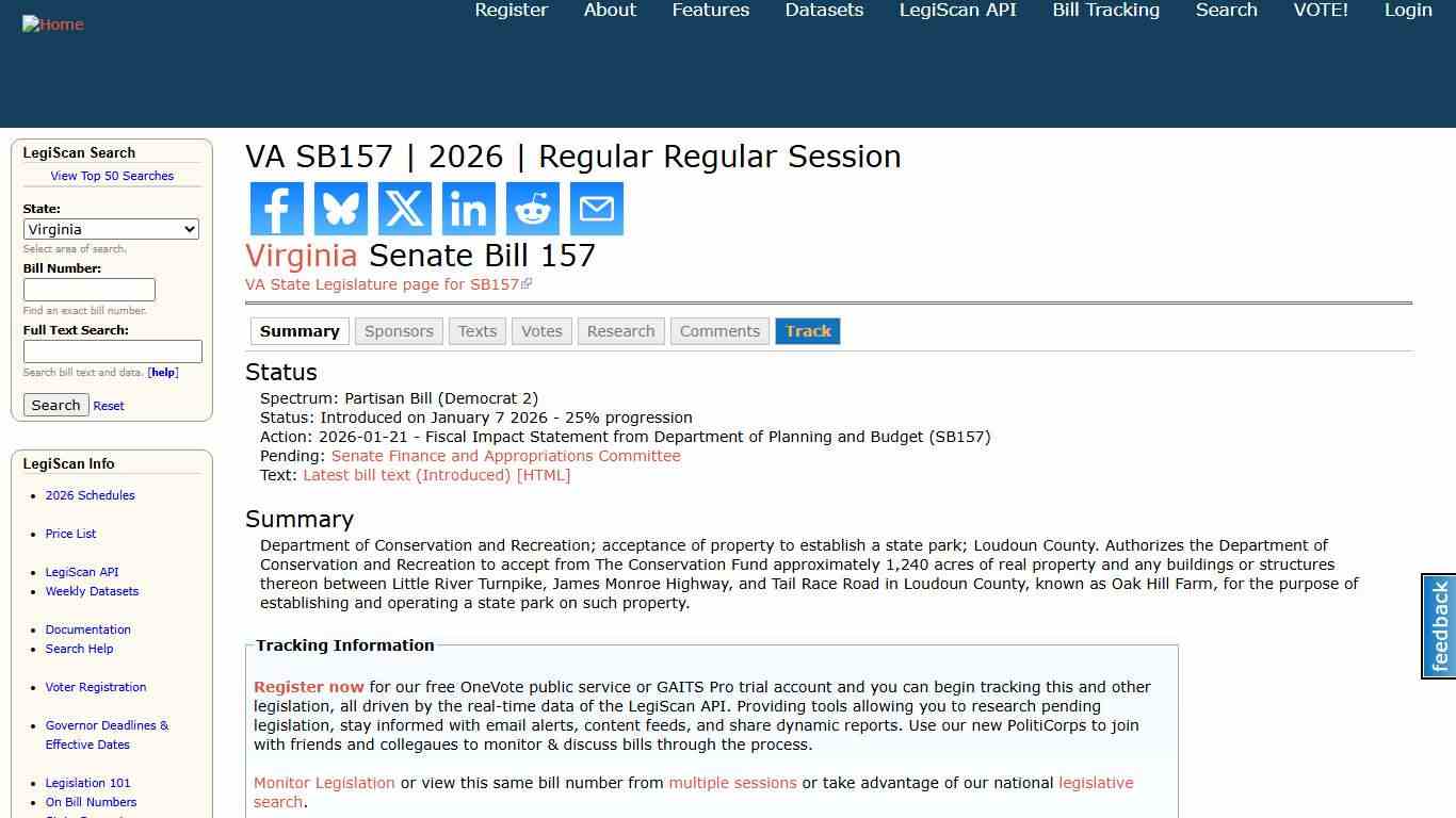 VA SB157 2026 Regular Regular Session LegiScan