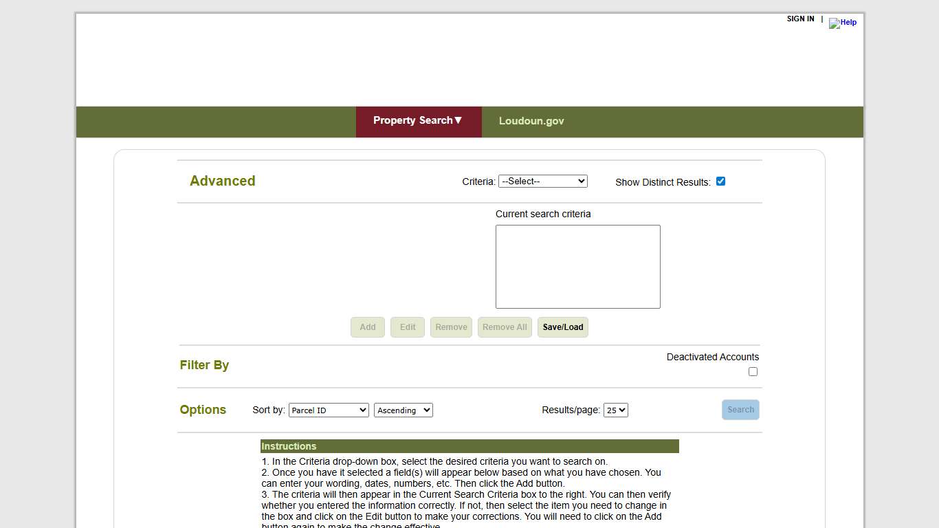 Loudoun County - Advanced Search